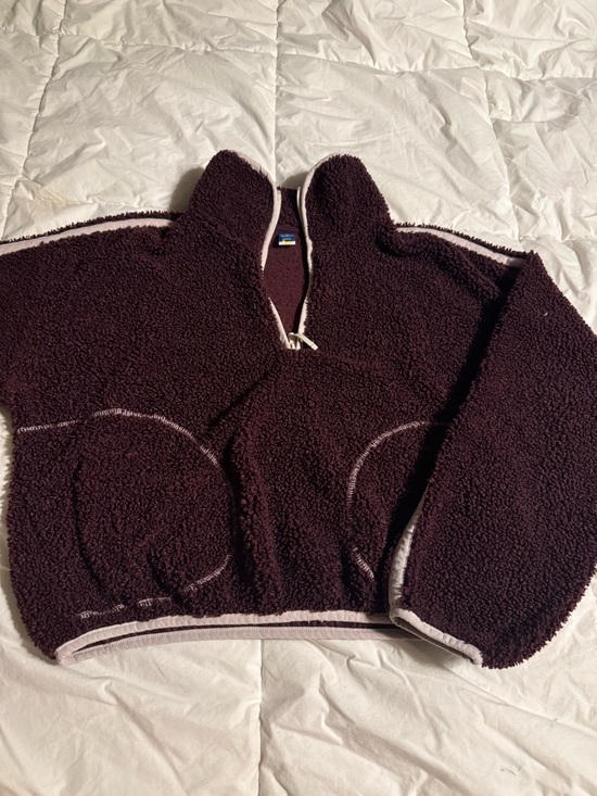 Old Navy Jackets & Blazers - Old Navy Deep Plum Half-Zip Teddy Pullover